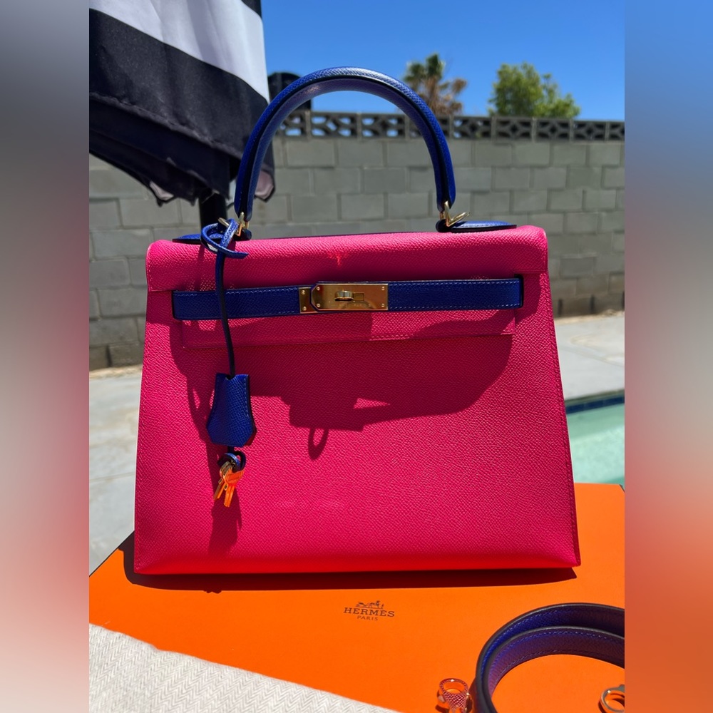 🏆💐HOST PICK💐🏆🩷💙Hermès Kelly 28 Epsom Leather Bag With Gold Hardware🩷💙 - Picture 5 of 17